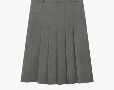 LLANO中腰两面穿百褶裙复古学院风气质A...