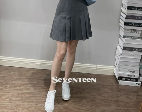 减龄显高！遮肉显瘦百搭!薄款高腰百褶a字裙...