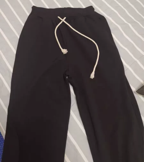 春秋高腰薄款运动裤女宽松束脚ins潮帅气工...