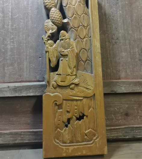 福如东海，寿比南山，寿星木雕 感兴趣的话点...