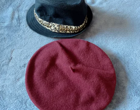 黑色铆钉毛呢帽 酒红色羊毛贝雷帽打包出 都...