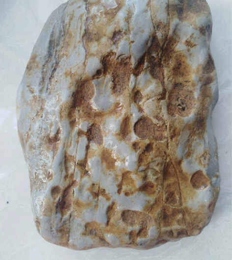 九龙壁奇石，未清洗上油的效果，玉化很好，造...