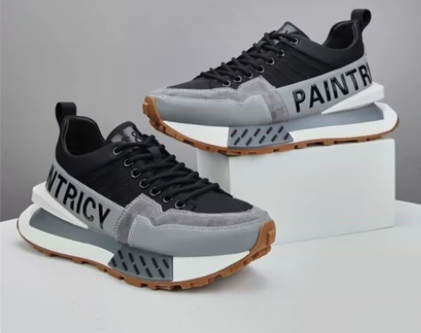 欧洲站男鞋秋款透气潮牌厚底阿甘鞋男2022...