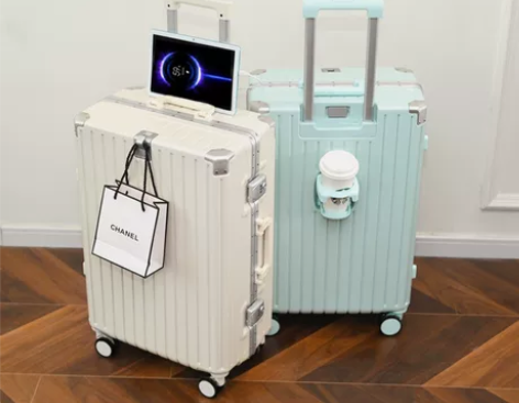 新款铝框行李箱女20寸登机箱万向轮结实耐用...