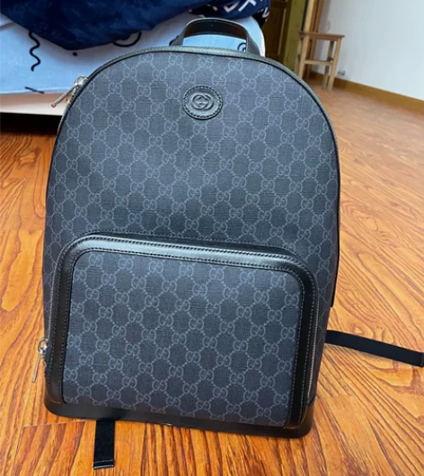 古驰GUCCI双肩背包奢侈包包男士电脑包旅...