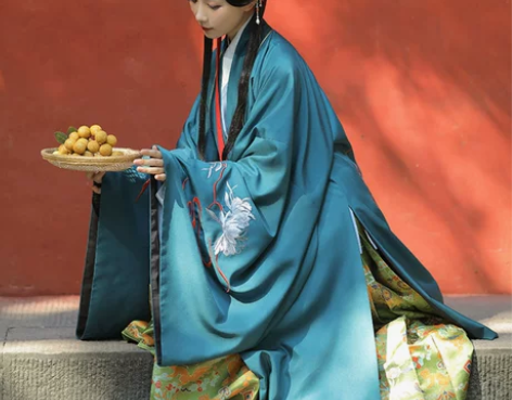 兰若庭汉服 乘黄 明制 披风 绣花 大袖 ...