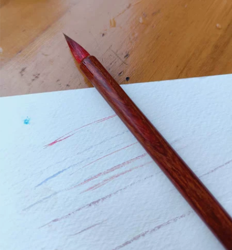 云月笔庄小红豆毛笔水彩画笔国画工笔插画手工...