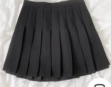 RENA日系少女学院风纯色秋季高腰修身显瘦...