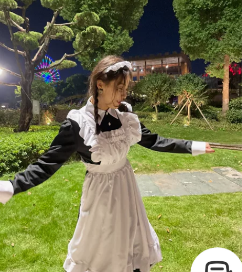 猫老师正统欧版女仆装大码长款男穿女装大佬黑...