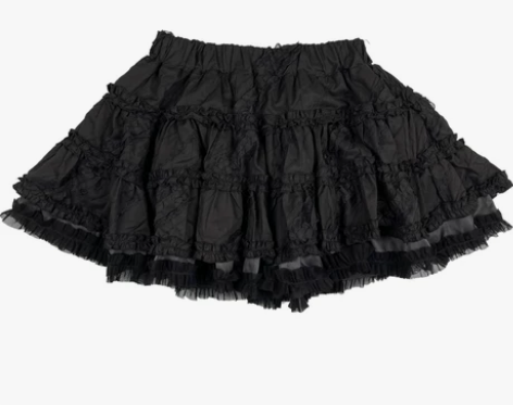 NAGASHI69 原创暗黑花边斜裁重工多...