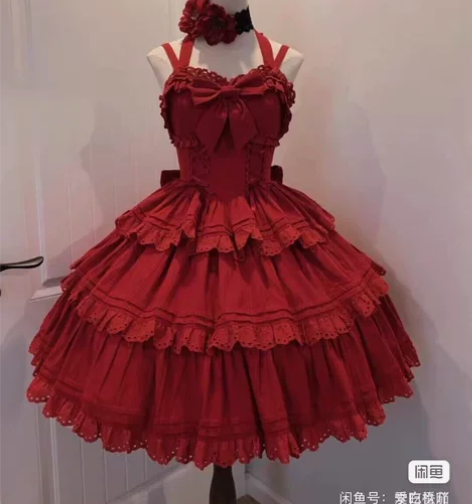 收芙拉小姐棉板红色 Jsk/Op都行 要S...