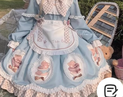 灰姑娘原创 甜蜜奶茶熊 可爱Lolita裙...