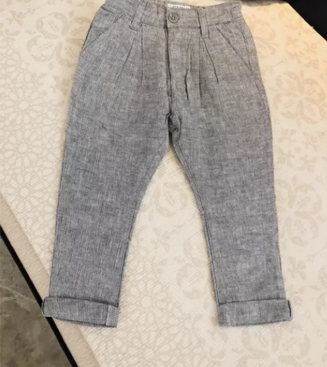 英国品牌NEXT家的浅灰棉麻裤,绅士风,全...