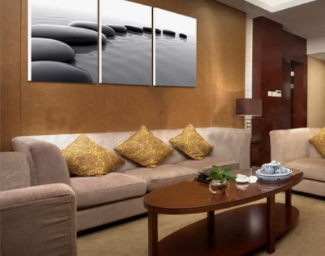 现代客厅装饰画黑白挂画书房办公室书房墙壁画...