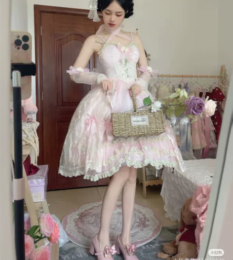 伯爵夫人lolita朝花夕拾 粉色 S码 ...