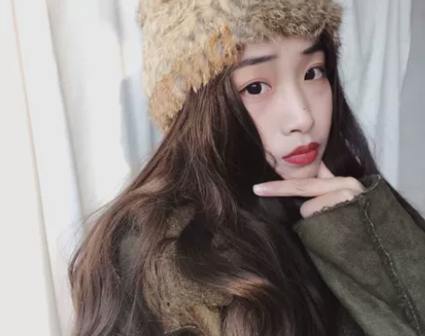 真兔毛帽子！日系琥珀色毛绒帽女冬时尚百搭保...