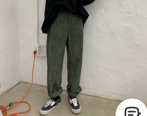 荒荒家灯芯绒裤子女2019秋季新款韩版学生...