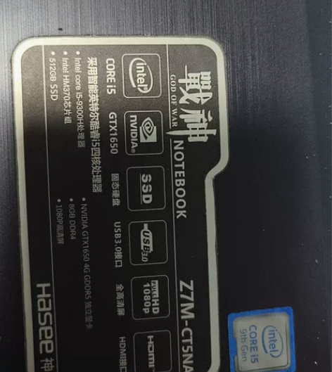 出笔记本自用 i59300h+gtx165...