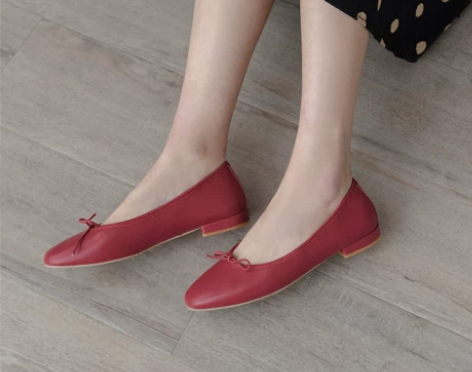 软皮~浅口粗跟单鞋女春款新真皮蝴蝶结芭蕾 ...