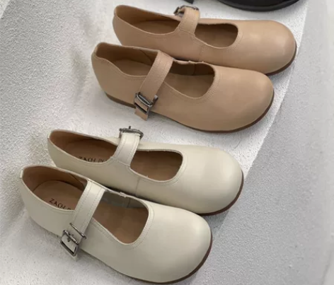 大头娃娃鞋女2021夏季新款仙女风一字可爱...