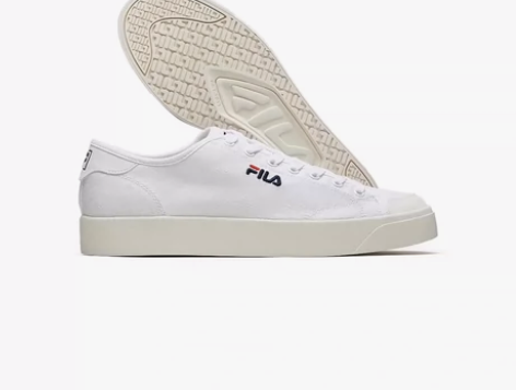 FILA 斐乐女白色帆布鞋 37.5 九...