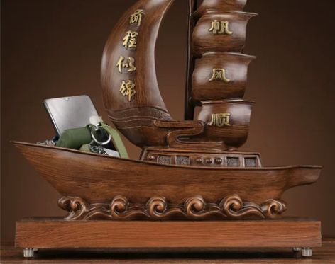 一帆风顺船帆船摆件创意家居酒柜装饰品客厅