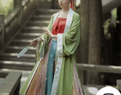 兰若庭 汉服 宋制 百迭  渐变 绣花 此...
