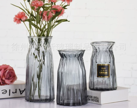 【全新捡漏】北欧折纸玻璃花瓶插花水培小口桌...