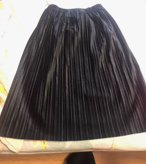 金丝绒半裙，百褶裙，全新，墨绿色，秋冬，云...