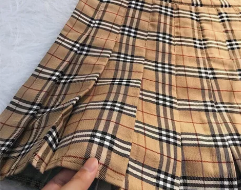 高腰显瘦半身裙秋冬女学院风裙子百搭格子短裙...