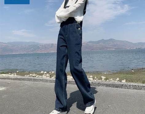 真维斯背带牛仔裤女2022春秋季新款韩版显...