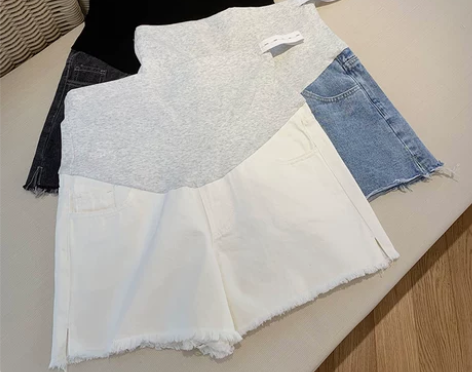 时尚宽松孕妇牛仔短裤外穿春夏薄款孕妇裤子夏...