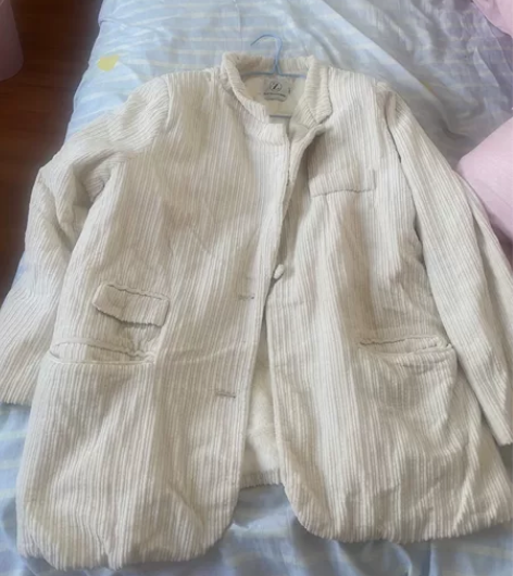 西服加绒外套，很厚实 均码，加绒杏色 感兴...