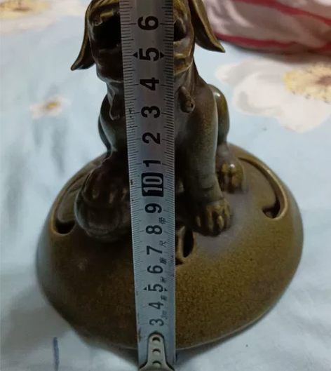 清晚期茶叶末釉香薰炉盖子残件，看好了在拍售...