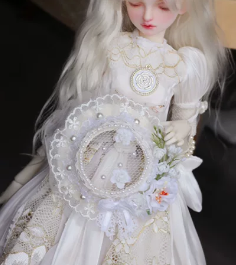 Bjd娃用头饰镂空蕾丝礼帽 尺寸:3分4分...