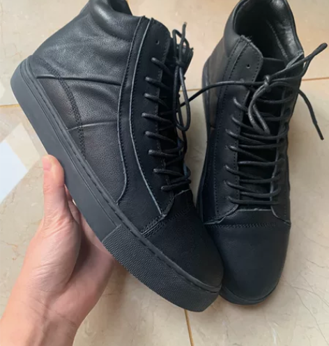 清仓[火]品牌同款男士板鞋全新真皮高帮男鞋...