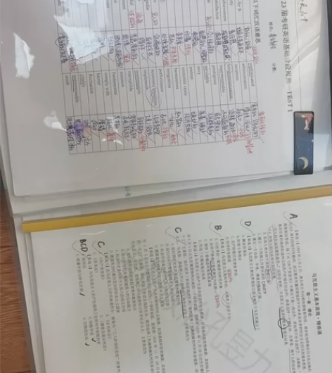 考研笔记资料 八成新 包含政治 英语 艺术...