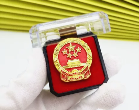 纯铜立体款中国国徽收藏徽章标准精品制作爱国...