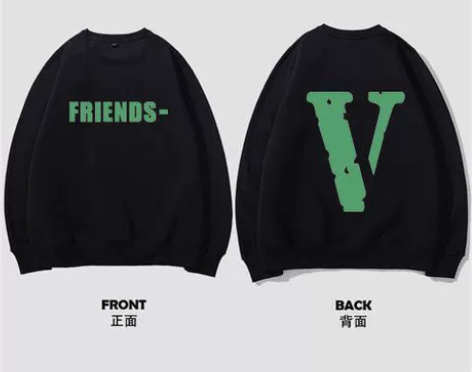 王一博同款大V卫衣长袖陈冠希卫衣男圆领联名...