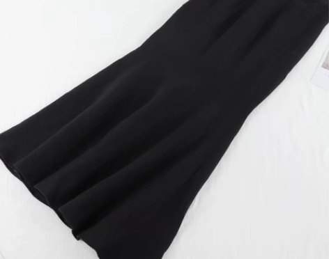 秋季新款时尚高腰港味针织包臀一步裙中长款…...