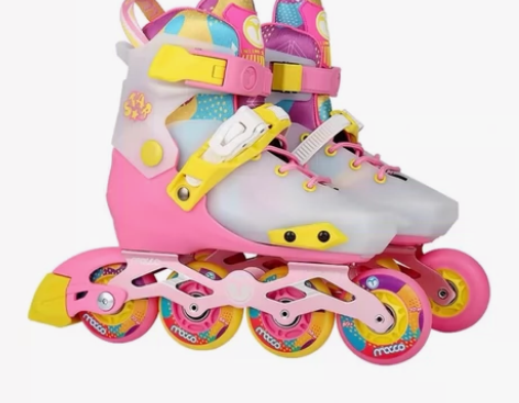 米高star儿童轮滑鞋溜冰鞋直排轮女男可调...