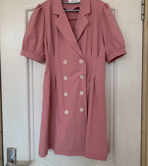 粉色西服裙学院风裙，m码，80-115斤，...