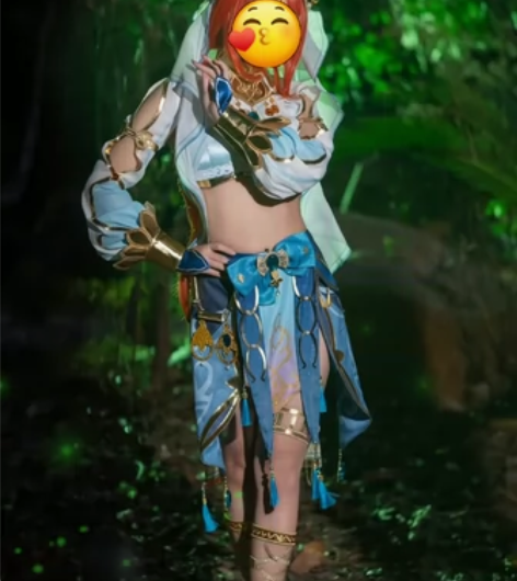次元依原神cos服莲光落舞筵妮露cospl...