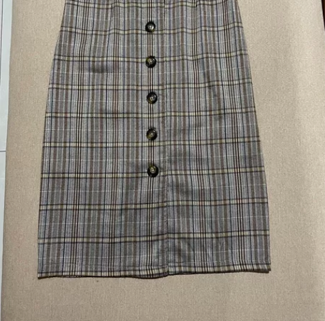 9新格子半身裙，中裙，剪裁很好显瘦，这款不...