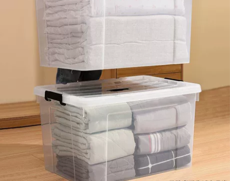 透明加厚宜家收纳箱收纳盒宿舍学生家用整理箱...