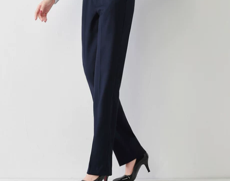 职业正装西裤女春秋藏青藏蓝色黑色银行加绒直...