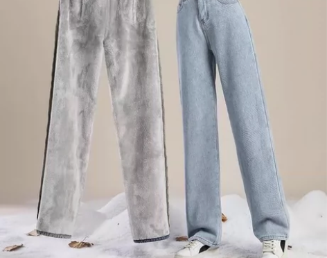 加绒牛仔裤80-140斤可穿 感兴趣的话点...