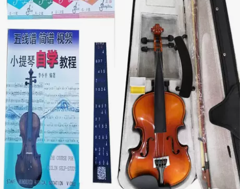 抢全新十年老小提琴出口转内销清仓特价实木小...