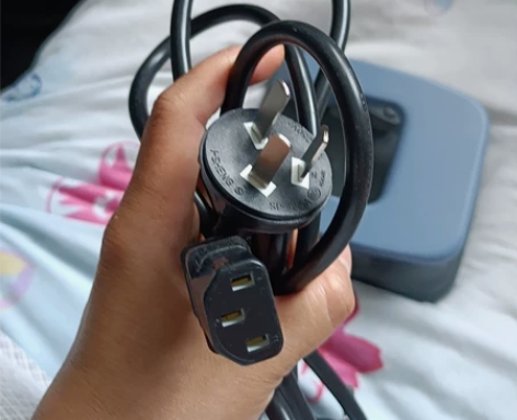镒胜原装 三芯插头电脑电源线 主机显示器电...