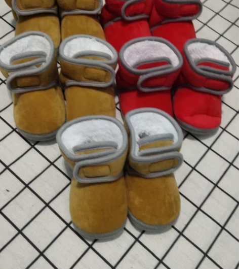 宝宝冬季加厚加绒学步鞋软底鞋,14.8元一...